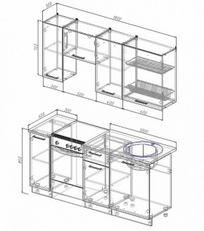 Кухонный гарнитур Жемчуг 1800 в Арамиле - aramil.mebel-e96.ru