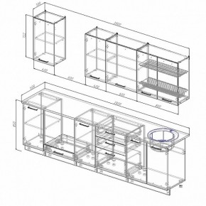 Кухонный гарнитур Жемчуг 2800 в Арамиле - aramil.mebel-e96.ru