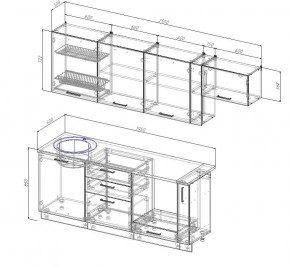 Кухонный гарнитур Лада 2550 в Арамиле - aramil.mebel-e96.ru