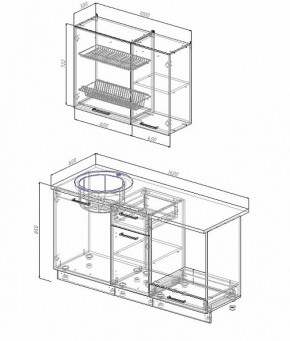 Кухонный гарнитур Лофт 1600 в Арамиле - aramil.mebel-e96.ru