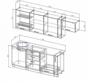 Кухонный гарнитур Лофт 2550 в Арамиле - aramil.mebel-e96.ru