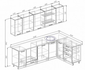 Кухонный гарнитур угловой Графика 2600х1600 мм МДФ в Арамиле - aramil.mebel-e96.ru