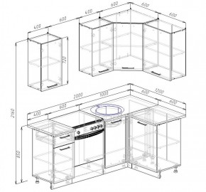 Кухонный гарнитур угловой Вегас 2000*1200 в Арамиле - aramil.mebel-e96.ru