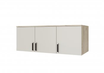 Шкаф Лагуна с антресолью крафт серый/кашемир (Текс) в Арамиле - aramil.mebel-e96.ru