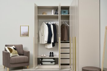 Гардеробная/шкаф 2200*1706 мм Ларго №3 Кашемир (Миф) в Арамиле - aramil.mebel-e96.ru