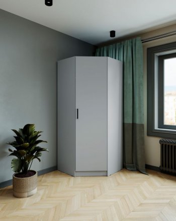 Шкаф угловой Ларс (угол скос), ЛДСП Серый камень (Микон) в Арамиле - aramil.mebel-e96.ru