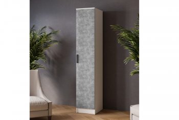 Пенал 400 мм Ларс белый/ателье свет. (Микон) в Арамиле - aramil.mebel-e96.ru