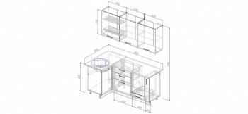 Угловой кухонный гарнитур Латте 1800х1000 мм в Арамиле - aramil.mebel-e96.ru