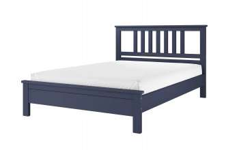 Кровать из массива Лаура темный лазурный (БМ) в Арамиле - aramil.mebel-e96.ru