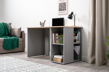 Стол письменный Лайт 12.163. серый (Моби) в Арамиле - aramil.mebel-e96.ru