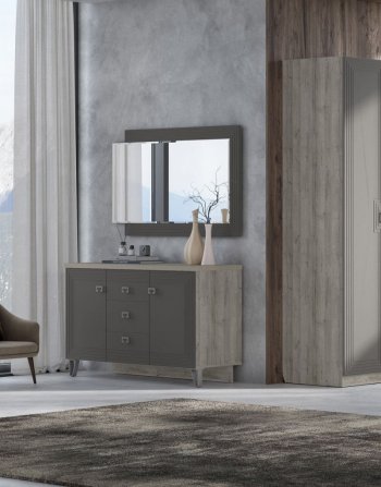 Спальный гарнитур Лежер модульный, холст вулканический (СанТан) в Арамиле - aramil.mebel-e96.ru