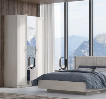 Шкаф распашной 1400 мм Лежер ШК-3103 холст белый (СанТан) в Арамиле - aramil.mebel-e96.ru