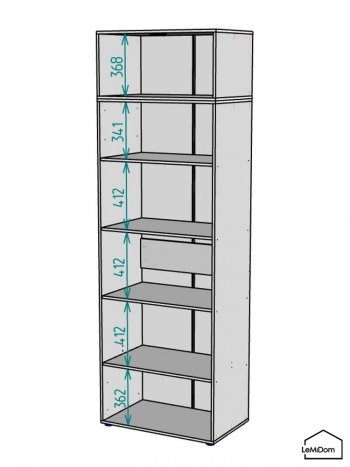 Шкаф с антресолью 800 мм Linnea MHR-2A-2 2450х800х510 (Графит-М 11.1.25) в Арамиле - aramil.mebel-e96.ru