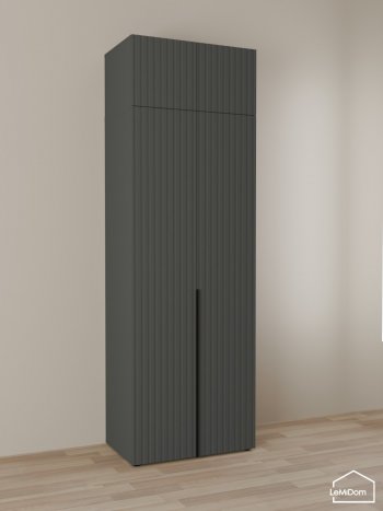 Шкаф с антресолью 800 мм Linnea MHR-2A-2 2450х800х510 (Графит-М 11.1.25) в Арамиле - aramil.mebel-e96.ru