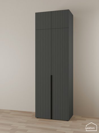 Шкаф с антресолью 800 мм Linnea MHR-2A-3 2450х800х510 (Графит-М 11.1.25) в Арамиле - aramil.mebel-e96.ru