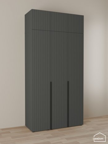 Шкаф с антресолью 1200 мм Linnea MHR-3A-1 2450х1200х510 (Графит-М 11.1.25) в Арамиле - aramil.mebel-e96.ru