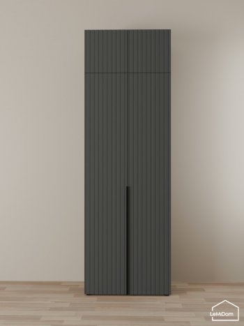 Шкаф с антресолью 800 мм Linnea MHR-2A-1 2450х800х510 (Графит-М 11.1.25) в Арамиле - aramil.mebel-e96.ru
