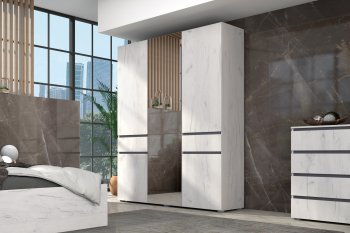 Шкаф 1600 мм Лиана графит (Зарон) в Арамиле - aramil.mebel-e96.ru