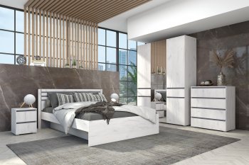 Спальный гарнитур Лиана графит, модульный (Зарон) в Арамиле - aramil.mebel-e96.ru