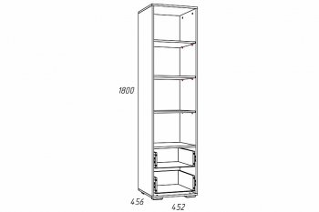 Стеллаж Лилу НМ 041.03 (Silva) в Арамиле - aramil.mebel-e96.ru