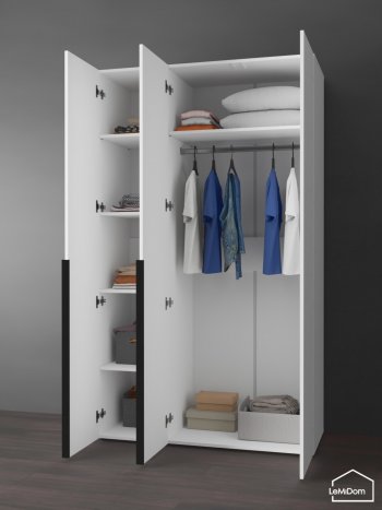 Шкаф Linnea MHR-3-1 2050х1200х510 (Белый-М 11.1.1) в Арамиле - aramil.mebel-e96.ru