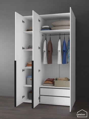 Шкаф Linnea MHR-3-2 2050х1200х510 (Белый-М 11.1.2) в Арамиле - aramil.mebel-e96.ru