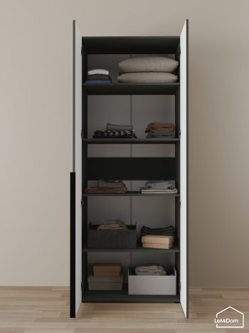 Шкаф Linnea MHR-2-2 2050х800х510 (Графит-М 11.1.25) в Арамиле - aramil.mebel-e96.ru