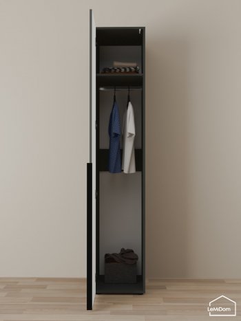 Шкаф Linnea MHR-1 2050х400х510 (Графит-М 11.1.25) в Арамиле - aramil.mebel-e96.ru