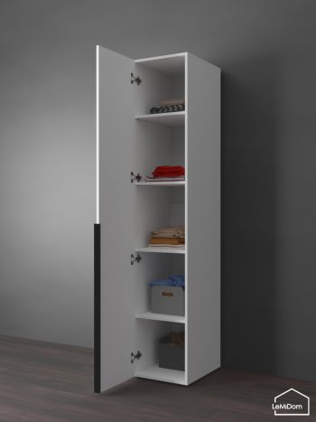 Шкаф Linnea MHR-1-2 2050х400х510 (Белый-М 11.1.2) в Арамиле - aramil.mebel-e96.ru