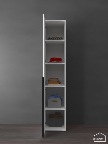 Шкаф Linnea MHR-1-2 2050х400х510 (Белый-М 11.1.2) в Арамиле - aramil.mebel-e96.ru