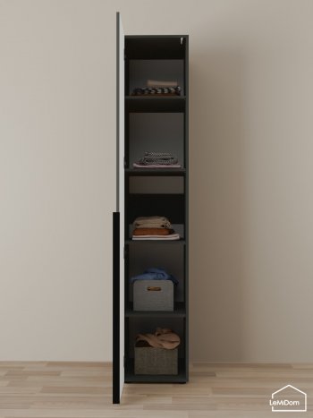 Шкаф Linnea MHR-1-2 2050х400х510 (Графит-М 11.1.25) в Арамиле - aramil.mebel-e96.ru