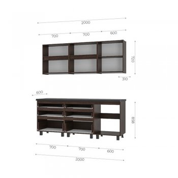 Кухонный гарнитур Лофт 2000 мм (БТС) в Арамиле - aramil.mebel-e96.ru