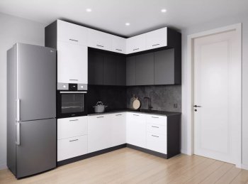 Кухонный гарнитур угловой Лофт 2200*1700 мм (Санвут) в Арамиле - aramil.mebel-e96.ru