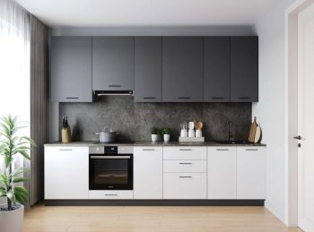 Кухонный гарнитур высокий Лофт 3000 мм (Санвут) в Арамиле - aramil.mebel-e96.ru