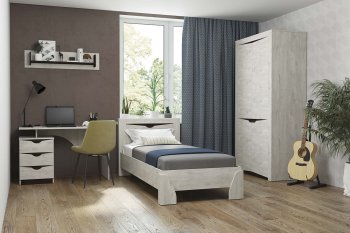 Набор детской мебели Лючия бетон, модульный (Олмеко) в Арамиле - aramil.mebel-e96.ru