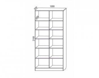 Шкаф распашной 1000 мм М6-2.4 Б+Б 100 (М6) в Арамиле - aramil.mebel-e96.ru