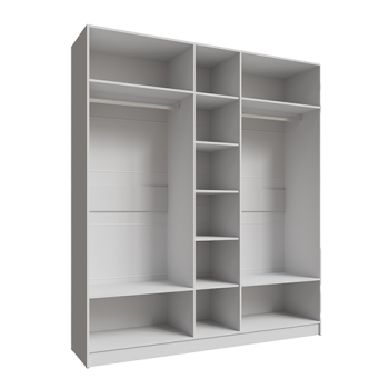 Шкаф Мадрид 2000 мм с зеркалом, белый (Текс) в Арамиле - aramil.mebel-e96.ru