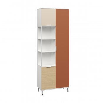 Шкаф комбинированный Марвэл 13.22 бел (Моби) в Арамиле - aramil.mebel-e96.ru