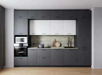 Кухонный гарнитур Меренга 3400 мм МДФ (Санвут) в Арамиле - aramil.mebel-e96.ru