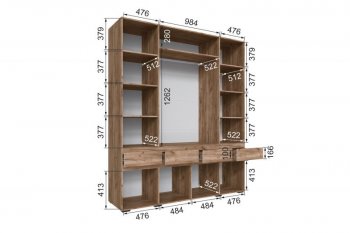 Шкаф 2000 мм Мерида крафт табачный/белый (Микон) в Арамиле - aramil.mebel-e96.ru