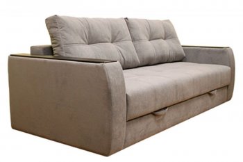 Диван Милан 3, НПБ, ткань Монако 06 (серый) (Хит Диван) в Арамиле - aramil.mebel-e96.ru