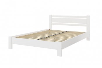Кровать из массива Милс белый античный (БМ) в Арамиле - aramil.mebel-e96.ru