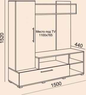 Мини-стенка Линда (Риннер) в Арамиле - aramil.mebel-e96.ru