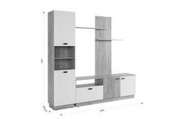 Стенка Моди К1 (Мебельсон) в Арамиле - aramil.mebel-e96.ru