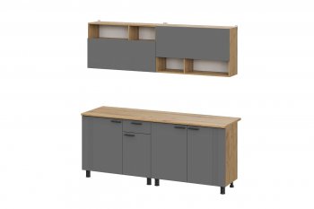 Кухонный гарнитур Монако 2000 мм графит (СВ) в Арамиле - aramil.mebel-e96.ru