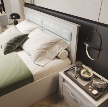 Кровать двуспальная Монако КР-16 кашемир (БТС) в Арамиле - aramil.mebel-e96.ru