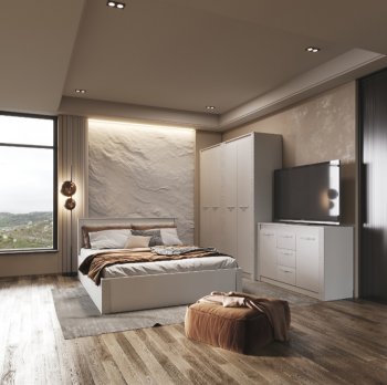 Спальный гарнитур Монако Кашемир (модульный) (БТС) в Арамиле - aramil.mebel-e96.ru