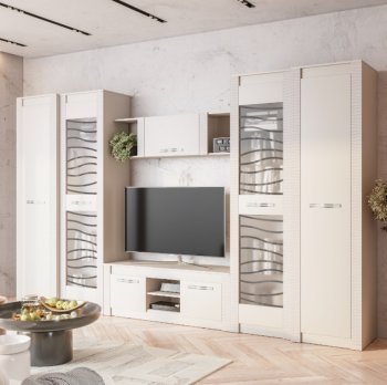 Стенка Монако Кашемир комп.4 (модульная) (БТС) в Арамиле - aramil.mebel-e96.ru