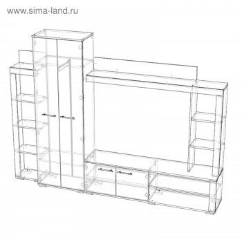 Стенка Монако (Лин) в Арамиле - aramil.mebel-e96.ru