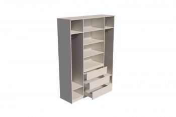 Шкаф распашной Мори 1600 мм сатин (ДСВ) в Арамиле - aramil.mebel-e96.ru